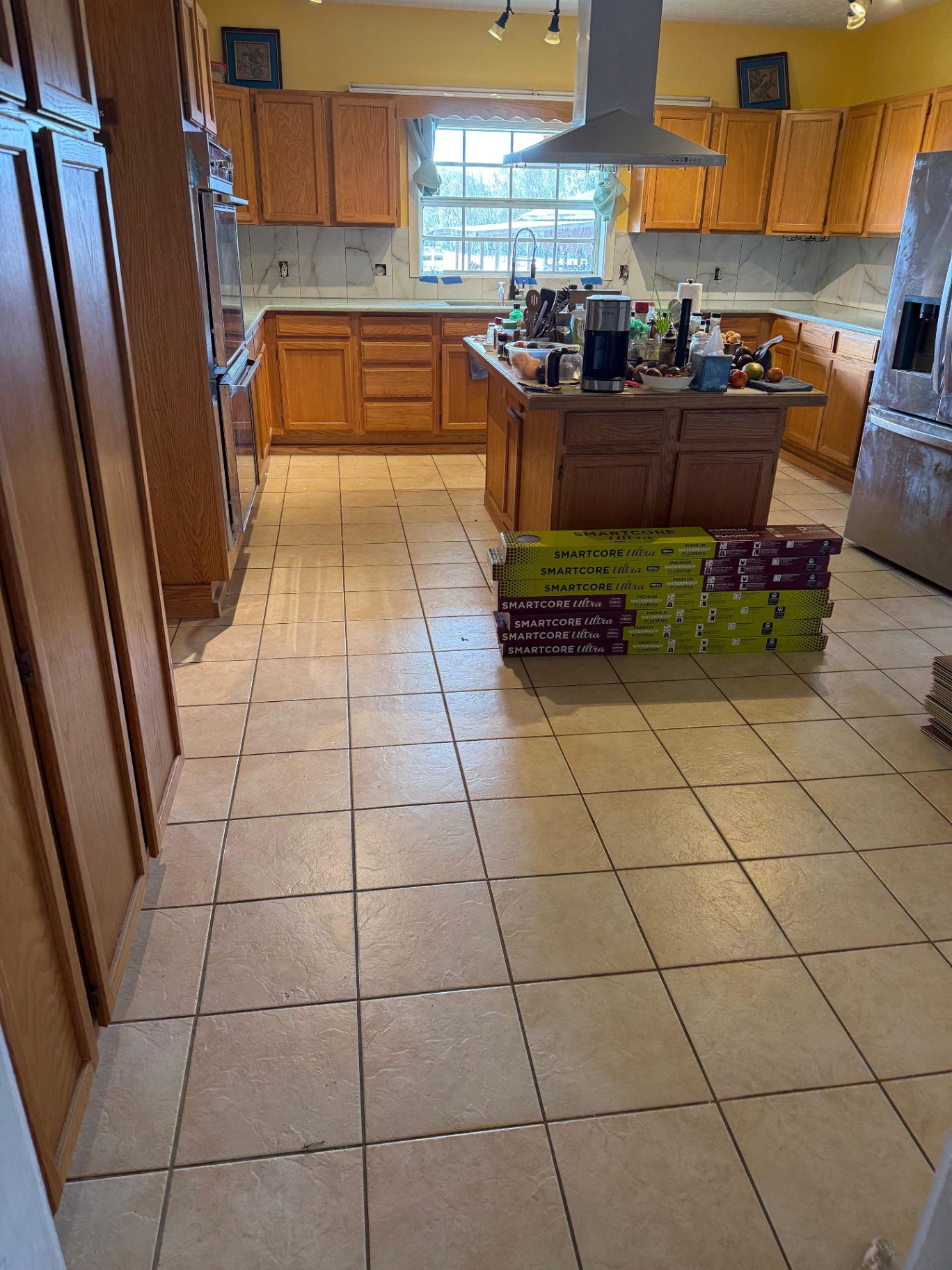 Finished kitchen flooring