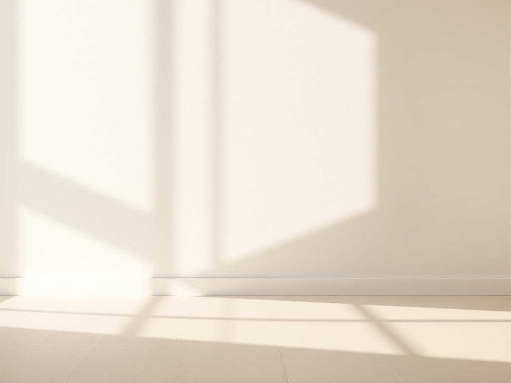 Freshly finished smooth drywall wall with soft natural light